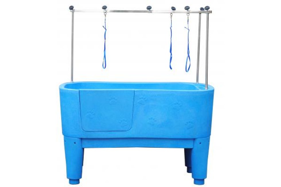 Bad op poten, blauw
