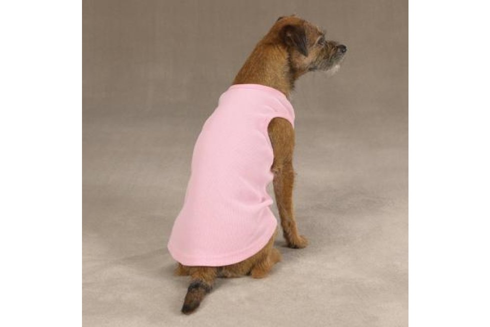 Basic Ribbed Tank Roze XS
