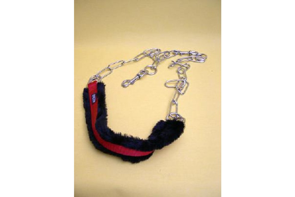 Buikband bont rood + ketting