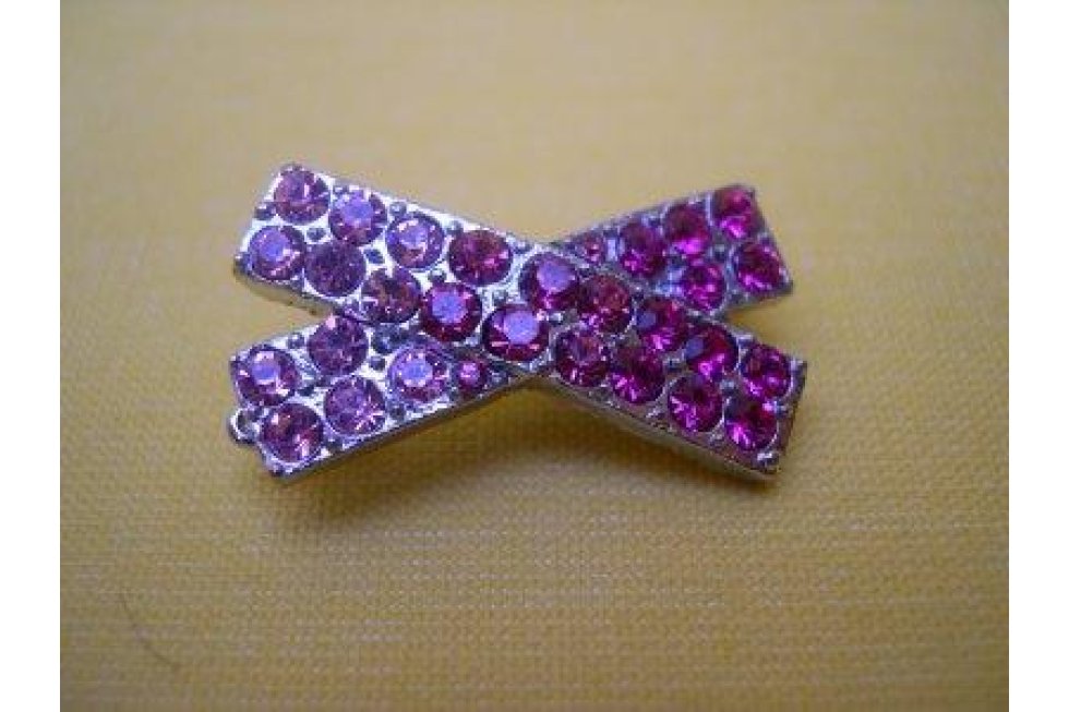 Haarklem roze X