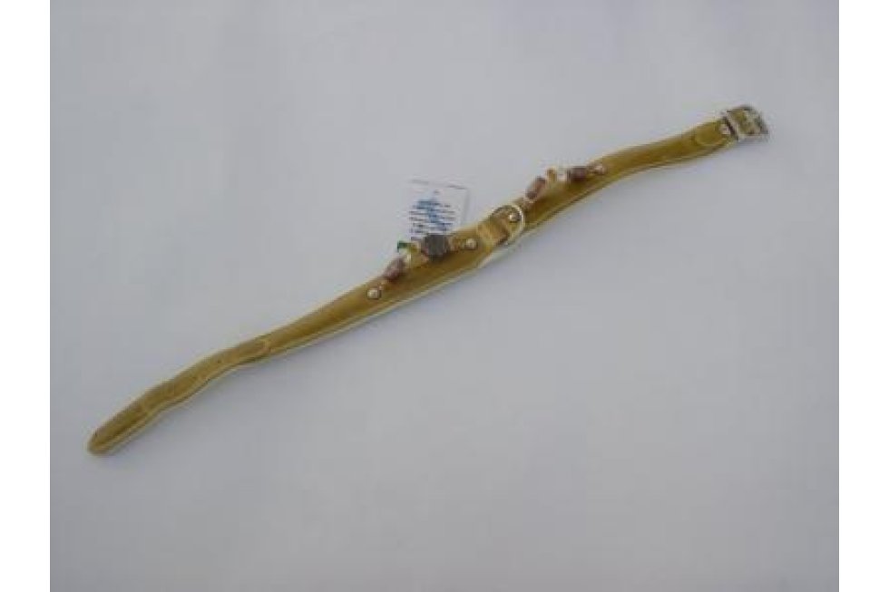 Halsband caramel lak/leer