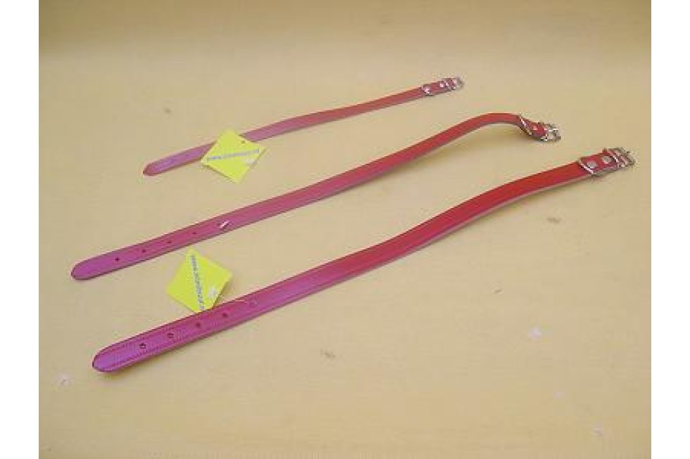 Halsband  leer rood 22m, 55cm