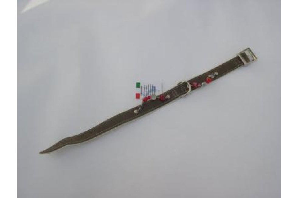 Halsband lever suede / leer