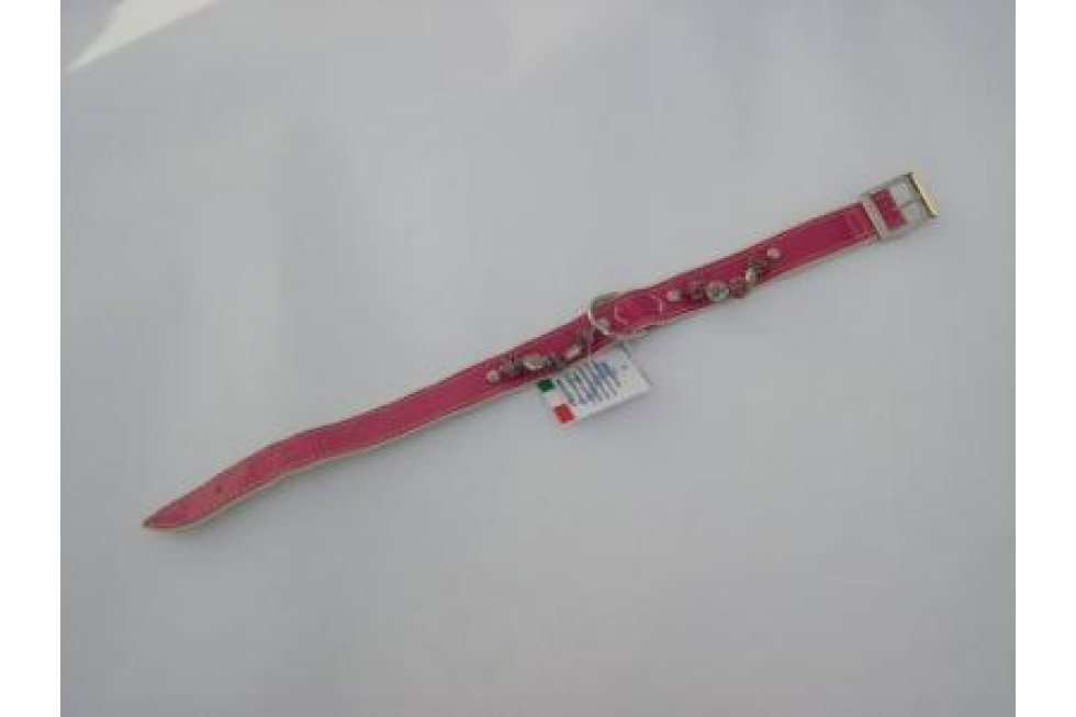 Halsband roze lak / leer