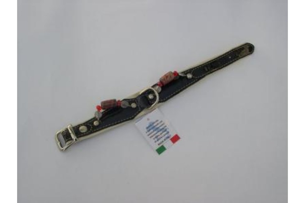 Halsband zwart lak / leer