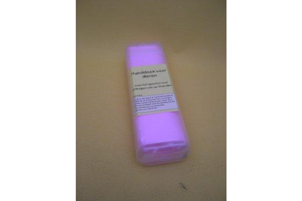 Handdoek v dieren roze