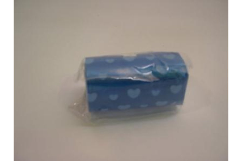 Poepzakjes blauw/hartje rol