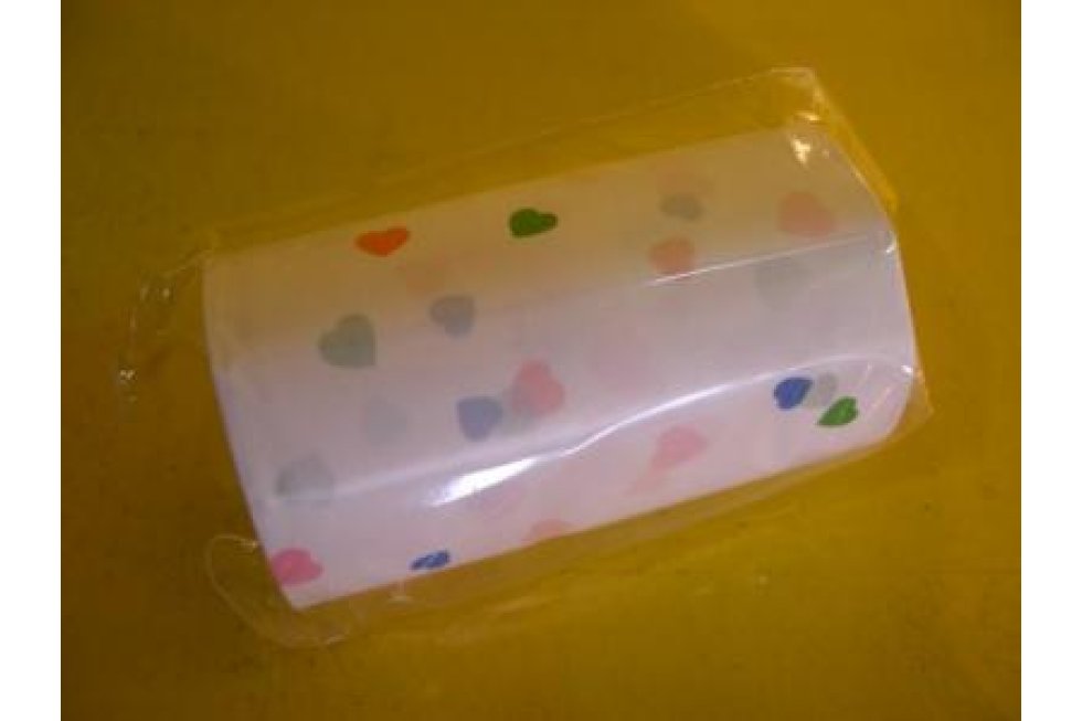 Poepzakjes wit/hartjes rol