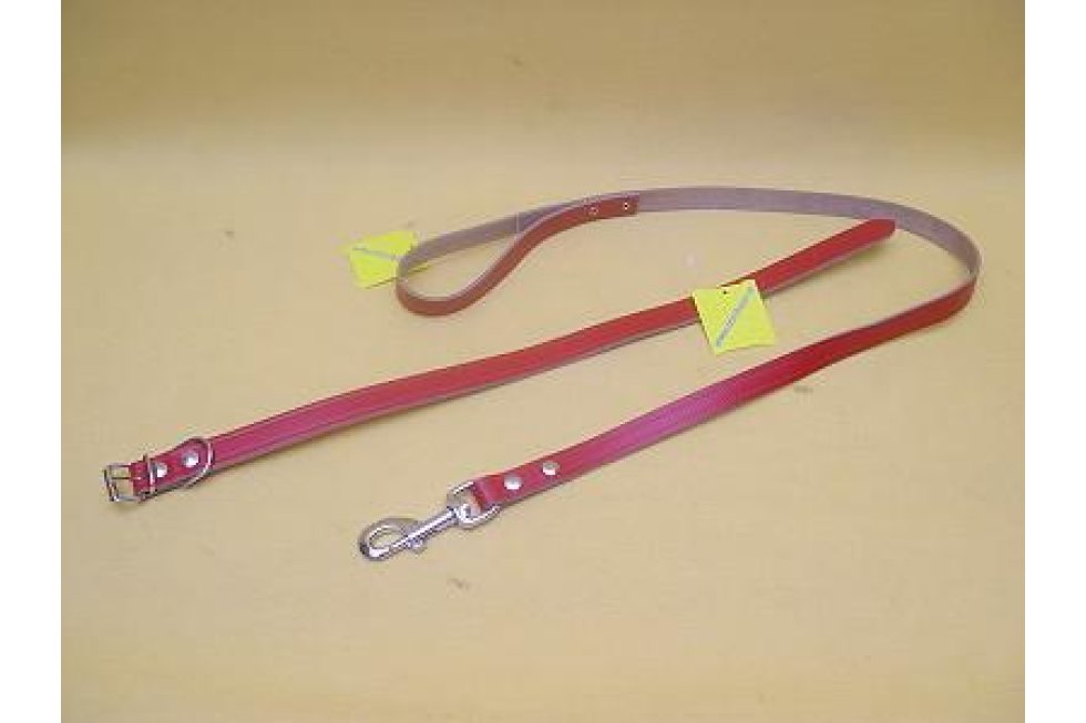 Riem + halsband rood  incl 10%