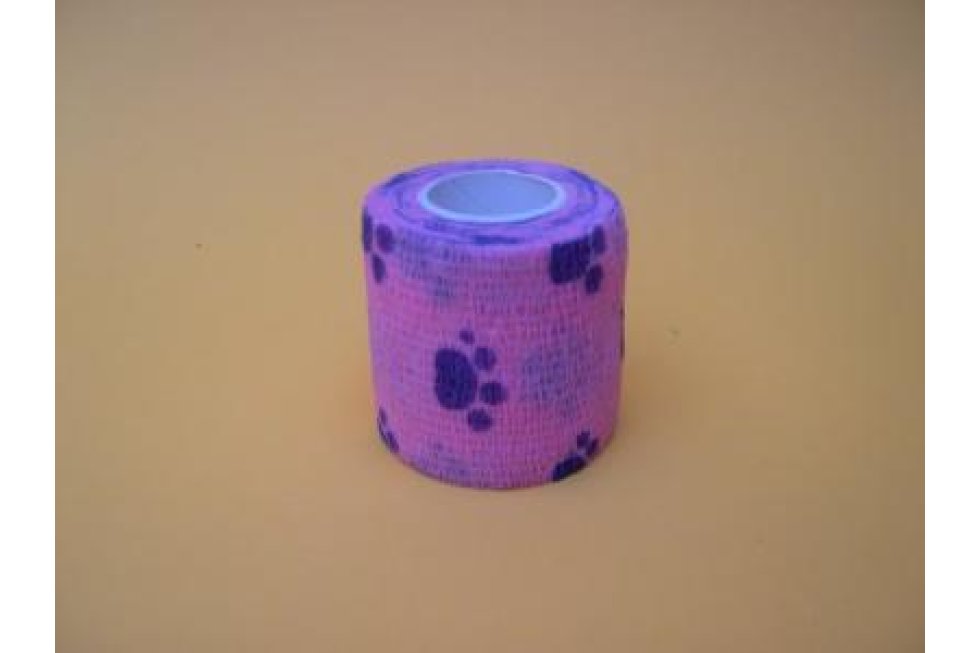 Wrap roze-poot 5cm br/4,5m