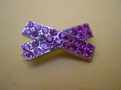 Haarklem roze X