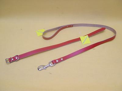 Riem + halsband rood  incl 10%