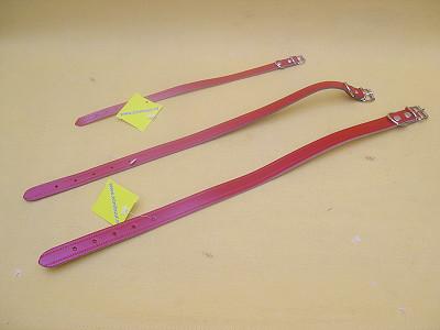 Halsband  leer rood 22m, 55cm