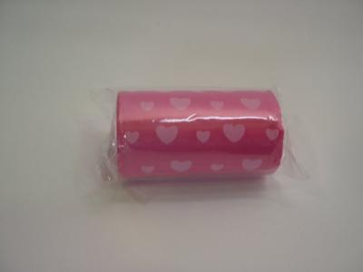 Poepzakjes roze/hartje rol