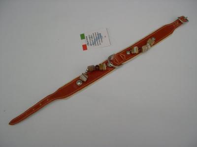 Halsband terra lak/leer