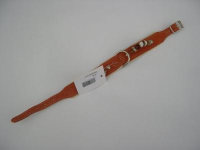 Halsband terra suede/leer