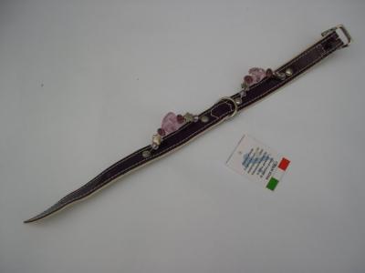 Halsband paars lak/leer