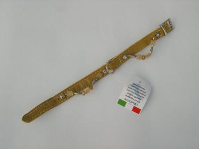 Halsband oker suede/leer