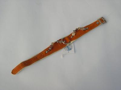 Halsband terra suede/leer