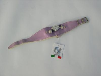 Halsband lila lak/leer