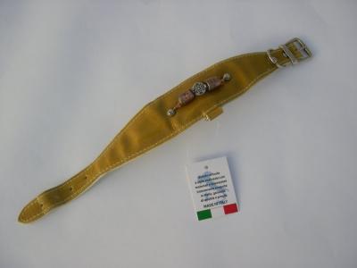 Halsband oker lak/leer