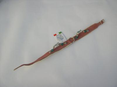 Halsband roze suede/leer