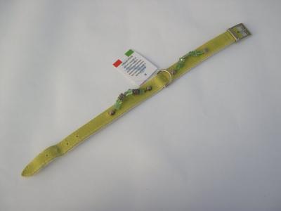 Halsband limoen lak/leer