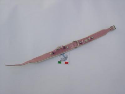 Halsband roze lak / leer