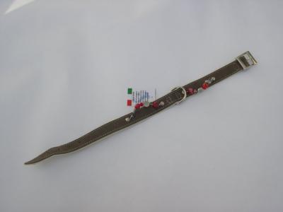 Halsband lever suede / leer