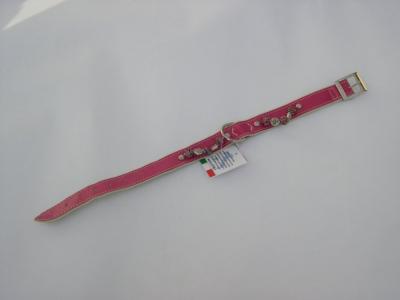 Halsband roze lak / leer