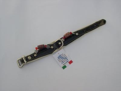 Halsband zwart lak / leer