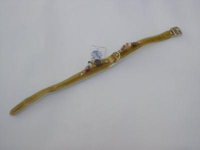 Halsband caramel lak/leer