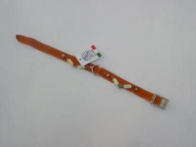 Halsband terra suede/leer