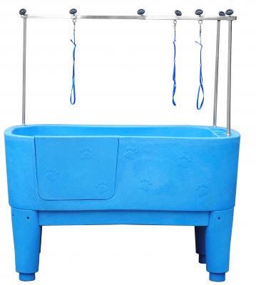 Bad op poten, blauw