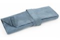 Etui D-blauw suede leer