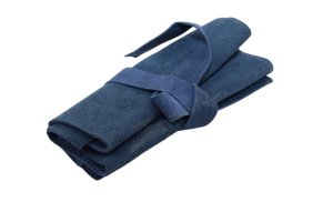 Etui L-blauw suede leer