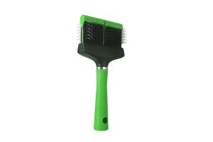 Flexibele borstel slicker groen dubbel TRITRA