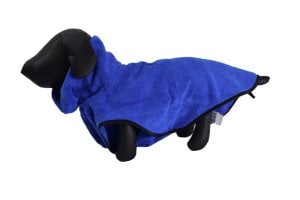 Hondenbadjas BD. Blauw maat XL