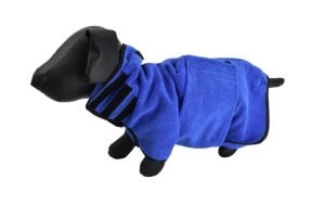 Hondenbadjas LX. Blauw maat M