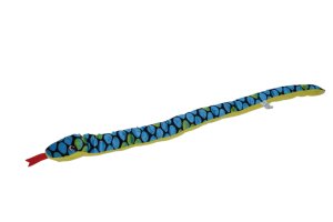 Pluche slang blauw