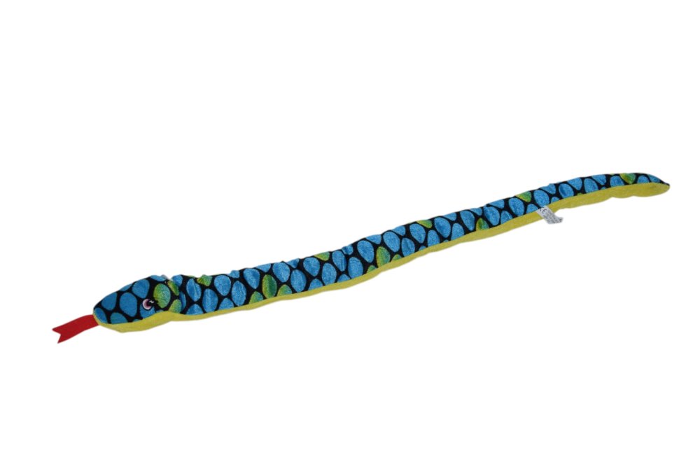 Pluche slang blauw