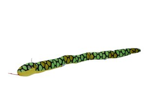 Pluche slang groen