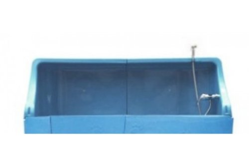 Spatwand GR + kraan blauw