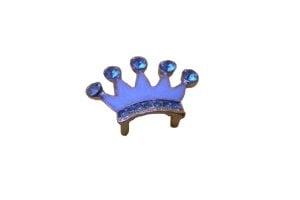 Strass Kroontje Blauw