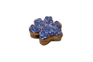 Strass pootje blauw