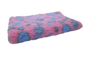 Vetbed A. roze rond blauw-grijs